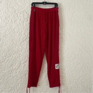 Bodega LA Joggers Size Large Heavy Weight Red Waffle Sweatpants Draw String Pant